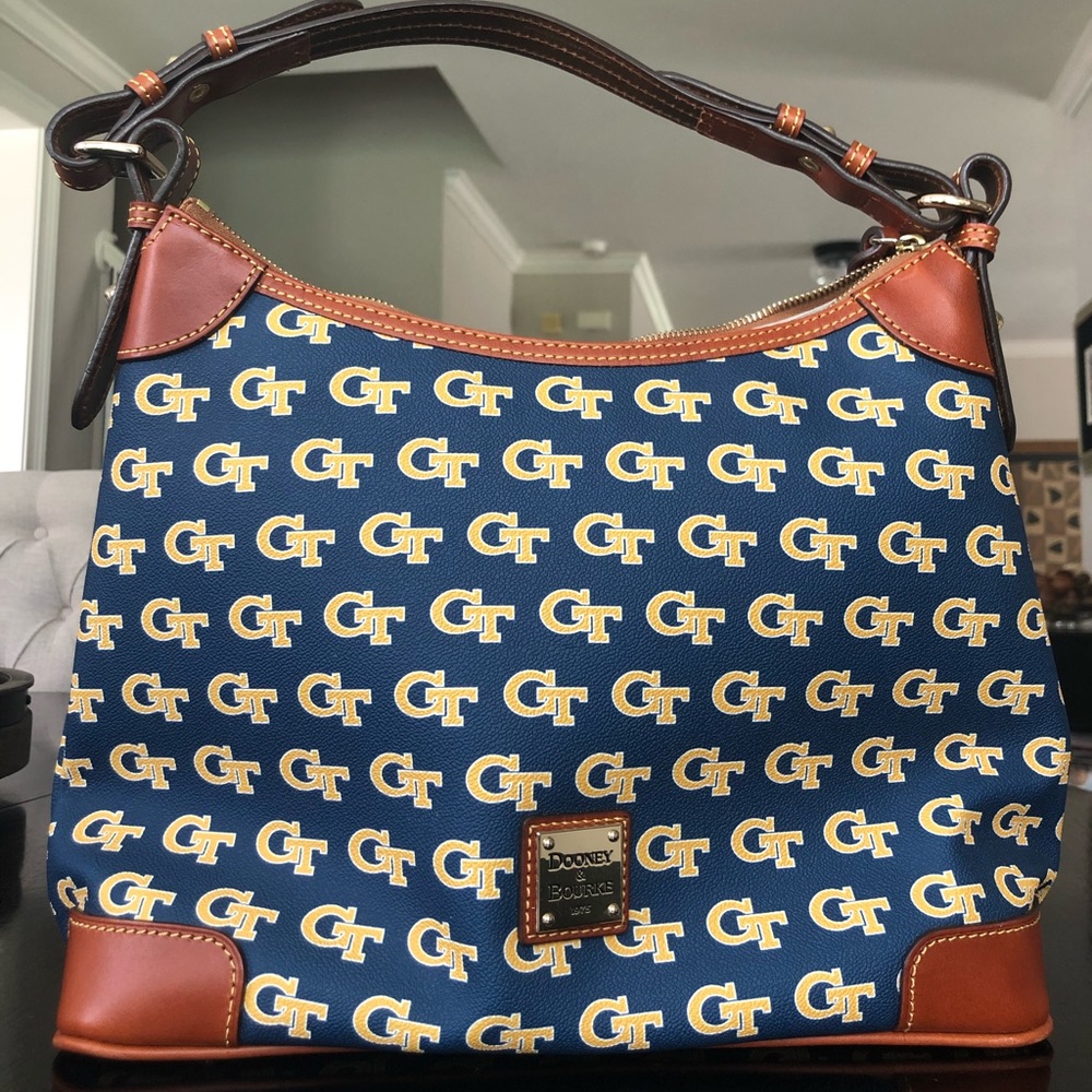 NWOT Dooney & Bourke Navy GA Tech hobo purse